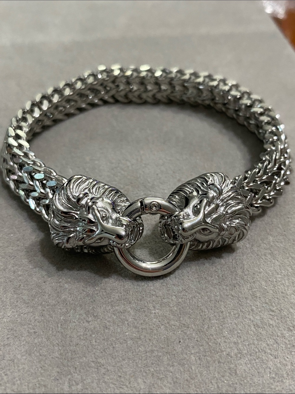 Stainless Steel Lion Head Chain Bracelet